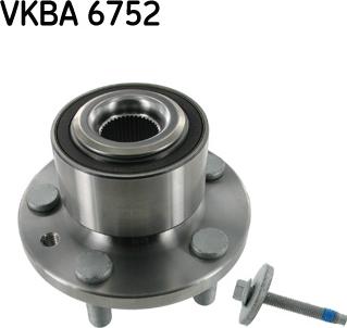 SKF VKBA 6752 - Подшипник ступицы колеса, комплект autospares.lv