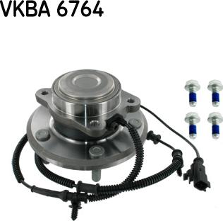 SKF VKBA 6764 - Подшипник ступицы колеса, комплект autospares.lv
