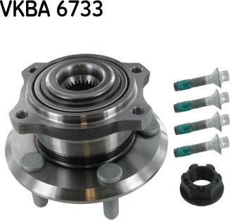 SKF VKBA 6733 - Подшипник ступицы колеса, комплект autospares.lv