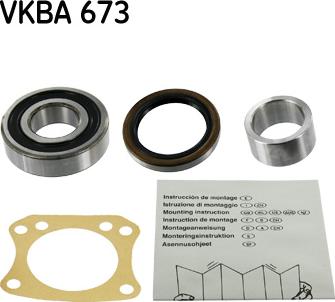 SKF VKBA 673 - Подшипник ступицы колеса, комплект autospares.lv