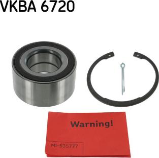 SKF VKBA 6720 - Подшипник ступицы колеса, комплект autospares.lv