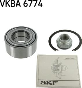SKF VKBA 6774 - Подшипник ступицы колеса, комплект autospares.lv