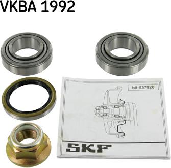 SKF VKBA 1992 - Подшипник ступицы колеса, комплект autospares.lv