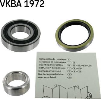 SKF VKBA 1972 - Подшипник ступицы колеса, комплект autospares.lv