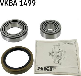 SKF VKBA 1499 - Подшипник ступицы колеса, комплект autospares.lv