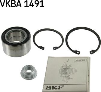 SKF VKBA 1491 - Подшипник ступицы колеса, комплект autospares.lv