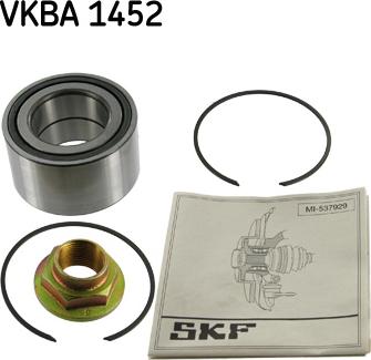 SKF VKBA 1452 - Подшипник ступицы колеса, комплект autospares.lv