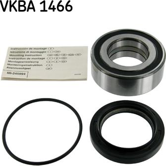 SKF VKBA 1466 - Подшипник ступицы колеса, комплект autospares.lv