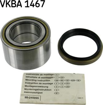 SKF VKBA 1467 - Подшипник ступицы колеса, комплект autospares.lv