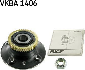 SKF VKBA 1406 - Подшипник ступицы колеса, комплект autospares.lv