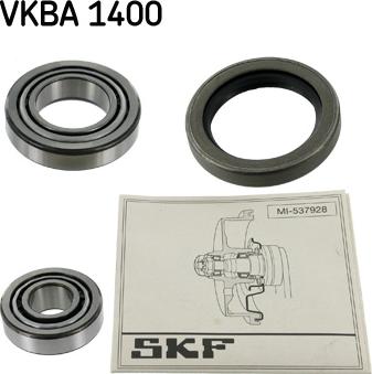 SKF VKBA 1400 - Подшипник ступицы колеса, комплект autospares.lv