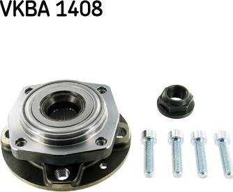 SKF VKBA 1408 - Подшипник ступицы колеса, комплект autospares.lv