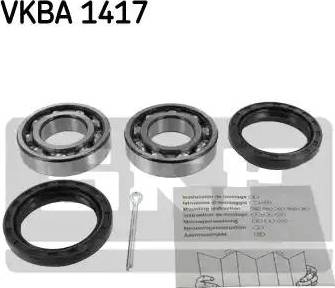 SKF VKBA 1417 - Подшипник ступицы колеса, комплект autospares.lv