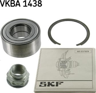 SKF VKBA 1438 - Подшипник ступицы колеса, комплект autospares.lv