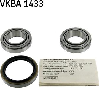 SKF VKBA 1433 - Подшипник ступицы колеса, комплект autospares.lv