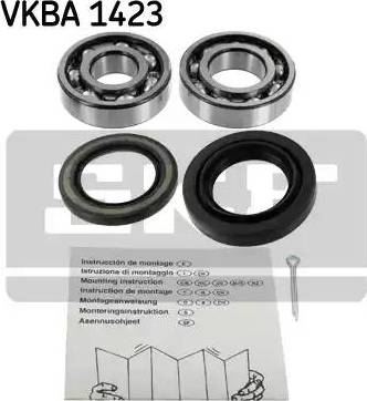 SKF VKBA 1423 - Подшипник ступицы колеса, комплект autospares.lv