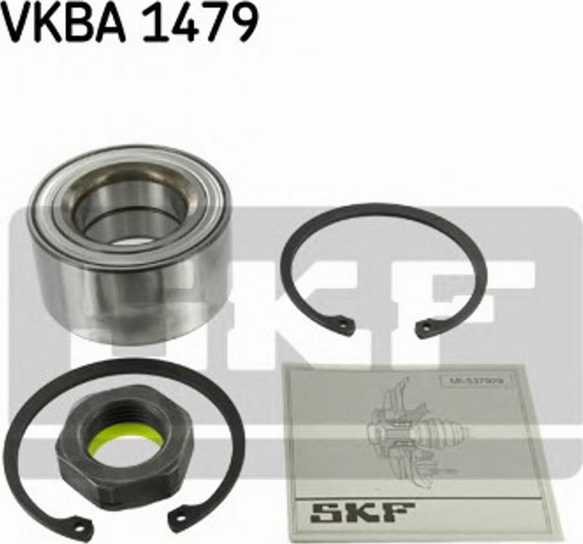 SKF VKBA 1479 - Подшипник ступицы колеса, комплект autospares.lv