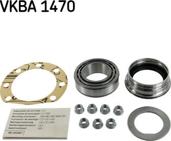 SKF VKBA 1470 - Подшипник ступицы колеса, комплект autospares.lv