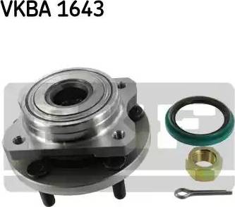 SKF VKBA 1643 - Ступица колеса, поворотный кулак autospares.lv