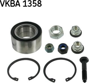 SKF VKBA 1358 - Подшипник ступицы колеса, комплект autospares.lv