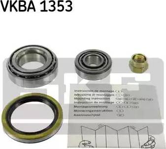 SKF VKBA 1353 - Подшипник ступицы колеса, комплект autospares.lv