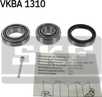 SKF VKBA 1310 - Подшипник ступицы колеса, комплект autospares.lv