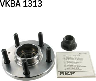 SKF VKBA 1313 - Подшипник ступицы колеса, комплект autospares.lv