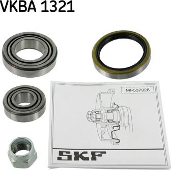 SKF VKBA 1321 - Подшипник ступицы колеса, комплект autospares.lv