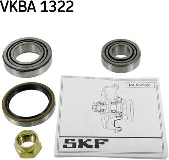 SKF VKBA 1322 - Подшипник ступицы колеса, комплект autospares.lv