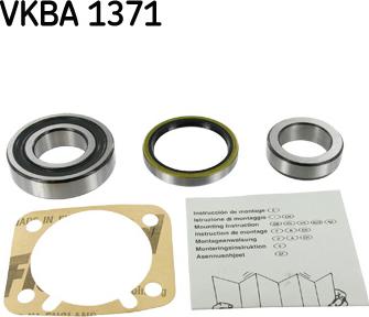 SKF VKBA 1371 - Подшипник ступицы колеса, комплект autospares.lv