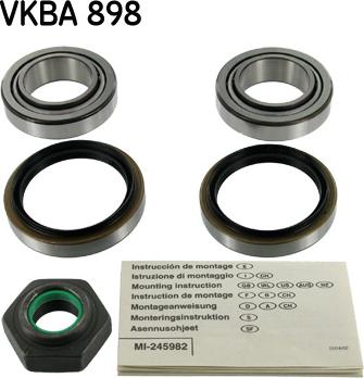 SKF VKBA 898 - Подшипник ступицы колеса, комплект autospares.lv