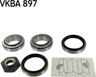 SKF VKBA 897 - Подшипник ступицы колеса, комплект autospares.lv