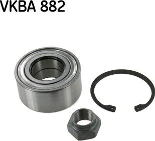 SKF VKBA 882 - Подшипник ступицы колеса, комплект autospares.lv