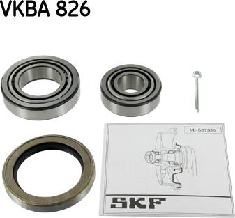SKF VKBA 826 - Подшипник ступицы колеса, комплект autospares.lv