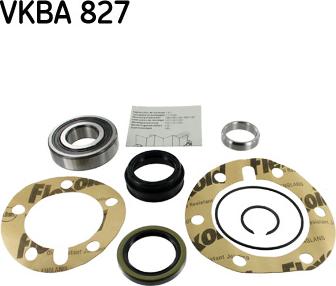 SKF VKBA 827 - Подшипник ступицы колеса, комплект autospares.lv