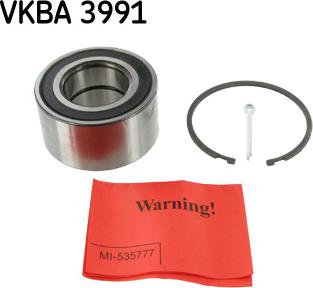 SKF VKBA 3991 - Подшипник ступицы колеса, комплект autospares.lv