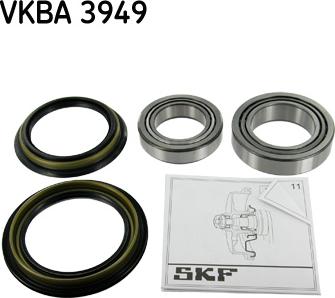 SKF VKBA 3949 - Подшипник ступицы колеса, комплект autospares.lv