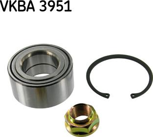 SKF VKBA 3951 - Подшипник ступицы колеса, комплект autospares.lv