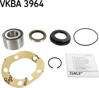 SKF VKBA 3964 - Подшипник ступицы колеса, комплект autospares.lv