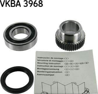 SKF VKBA 3968 - Подшипник ступицы колеса, комплект autospares.lv