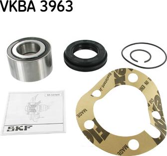 SKF VKBA 3963 - Подшипник ступицы колеса, комплект autospares.lv