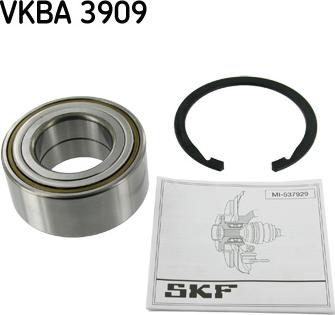 SKF VKBA 3909 - Подшипник ступицы колеса, комплект autospares.lv
