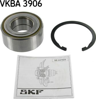 SKF VKBA 3906 - Подшипник ступицы колеса, комплект autospares.lv