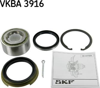 SKF VKBA 3916 - Подшипник ступицы колеса, комплект autospares.lv