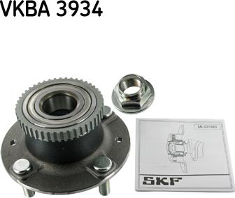 SKF VKBA 3934 - Подшипник ступицы колеса, комплект autospares.lv