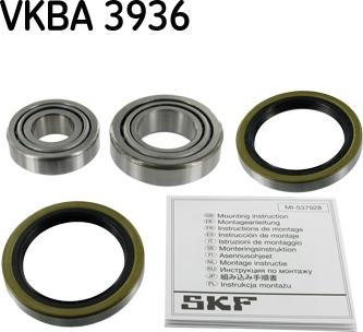 SKF VKBA 3936 - Подшипник ступицы колеса, комплект autospares.lv