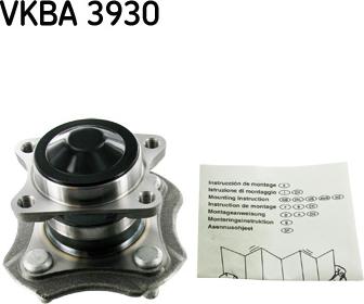 SKF VKBA 3930 - Подшипник ступицы колеса, комплект autospares.lv