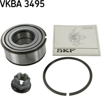 SKF VKBA 3495 - Подшипник ступицы колеса, комплект autospares.lv