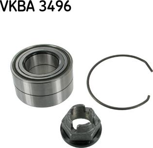 SKF VKBA 3496 - Подшипник ступицы колеса, комплект autospares.lv