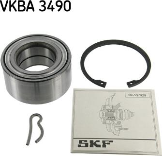 SKF VKBA 3490 - Подшипник ступицы колеса, комплект autospares.lv